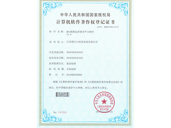 MYS视频监控管理平台软件V1.0